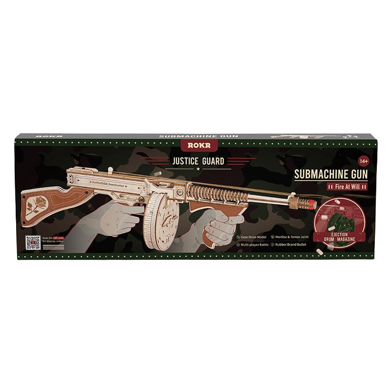 ROKR LQB01 Submachine Gun 3D Wooden Puzzle