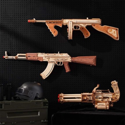 ROKR LQB01 Submachine Gun 3D Wooden Puzzle - Thumbnail