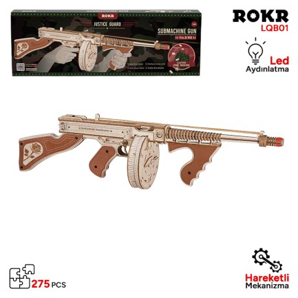 ROKR - ROKR LQB01 Submachine Gun 3D Wooden Puzzle
