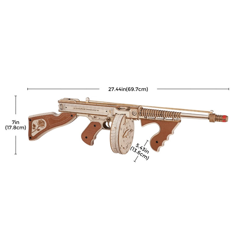 ROKR LQB01 Submachine Gun 3D Wooden Puzzle