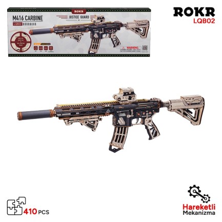 ROKR - ROKR LQB02 M416 Carbine 3D Wooden Puzzle