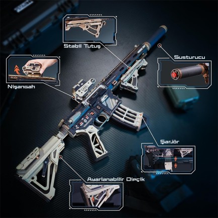 ROKR LQB02 M416 Carbine 3D Wooden Puzzle - Thumbnail