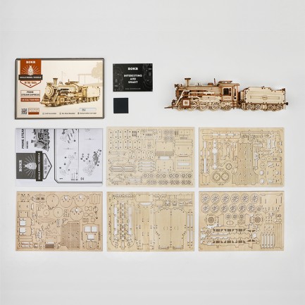 ROKR MC501 Lokomotif Tren (Prime Steam Express) DIY Minyatür Maket Model Seti Ahşap 3D Wooden Puzzle 3D Model Kit Detaylı Dekoratif Hobi Seti Ahşap Maket ROKR/MC501 - Thumbnail