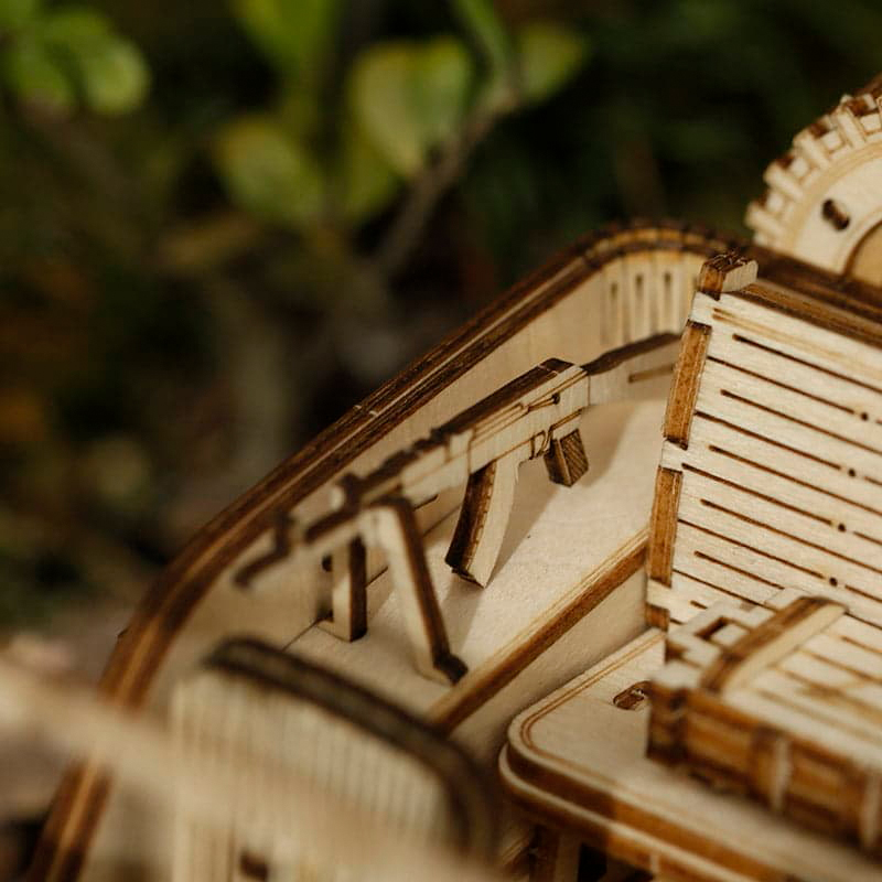 ROKR MC701 Asker Ordu Arabası (Army Field Car) DIY Minyatür Maket Model Seti Ahşap 3D Wooden Puzzle 3D Model Kit Detaylı Dekoratif Hobi Seti Ahşap Maket