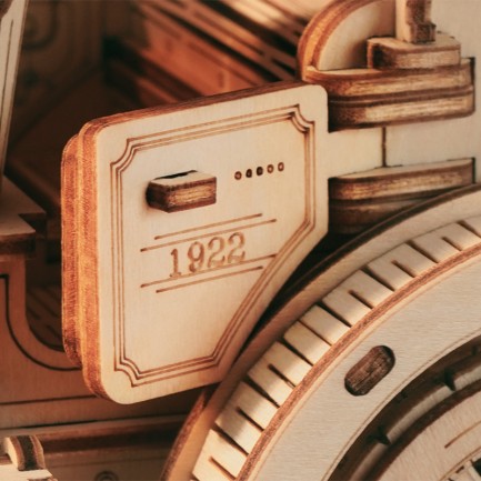 ROKR MC801 Klasik Araba (Vintage Car) DIY Minyatür Maket Model Seti Ahşap 3D Wooden Puzzle 3D Model Kit Detaylı Dekoratif Hobi Seti Ahşap Maket - Thumbnail