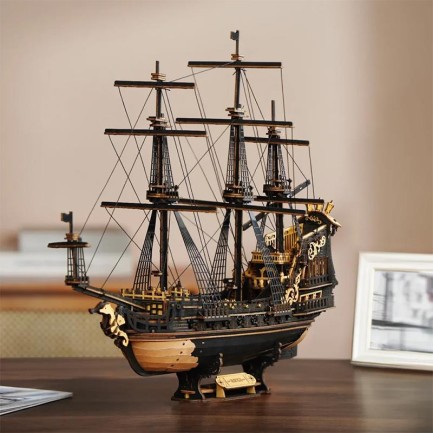 ROKR MCB02 The Seahorse Barque 3D Wooden Puzzle - Thumbnail