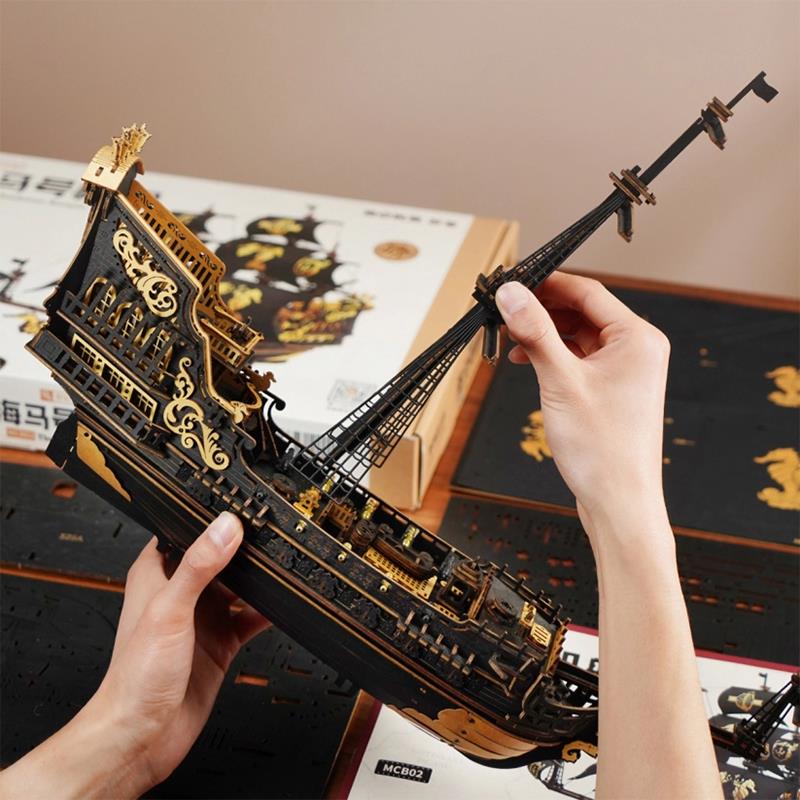 ROKR MCB02 The Seahorse Barque 3D Wooden Puzzle