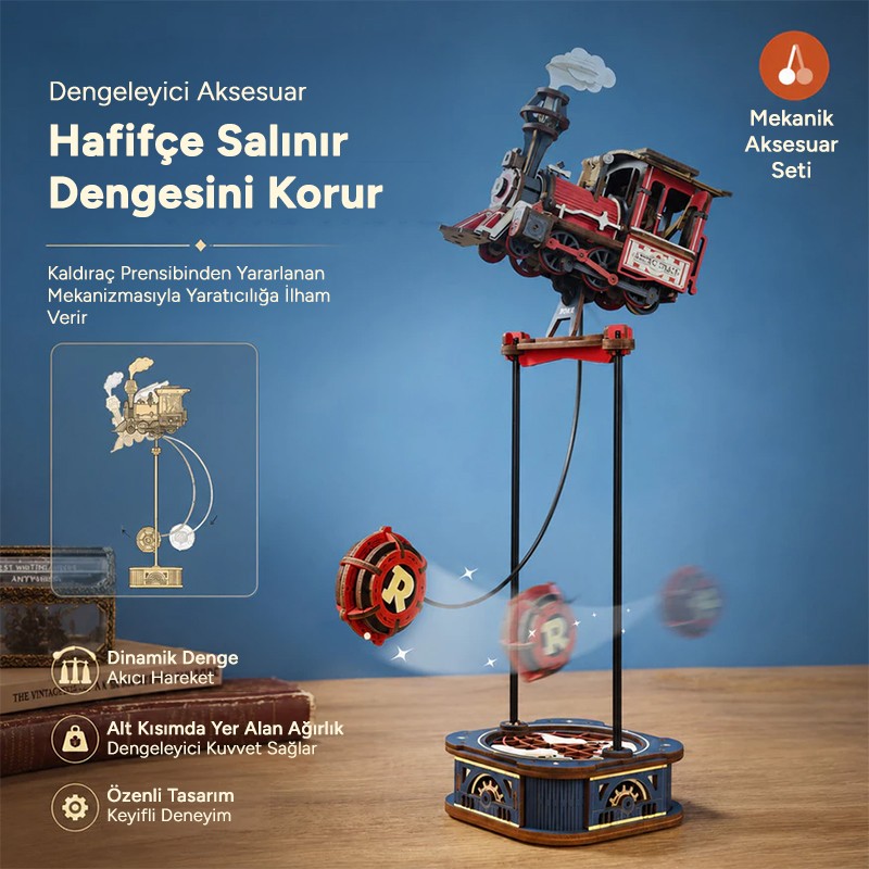 ROKR MCD07 Power Express 3D Wooden Puzzle