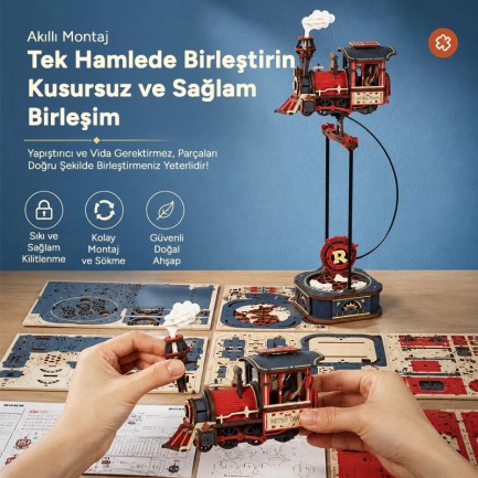 ROKR MCD07 Power Express 3D Wooden Puzzle - Thumbnail
