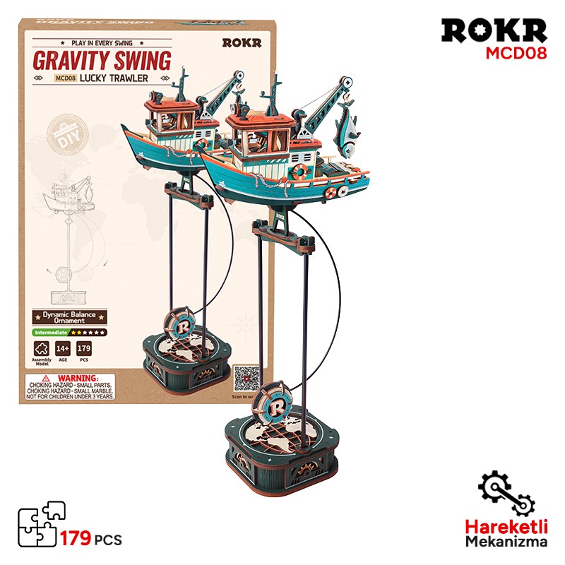 ROKR MCD08 Lucky Trawler 3D Wooden Puzzle