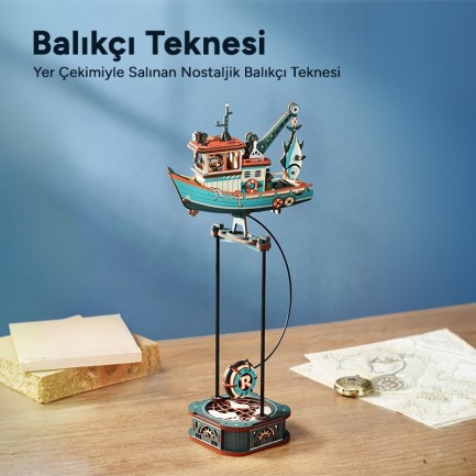 ROKR MCD08 Lucky Trawler 3D Wooden Puzzle - Thumbnail
