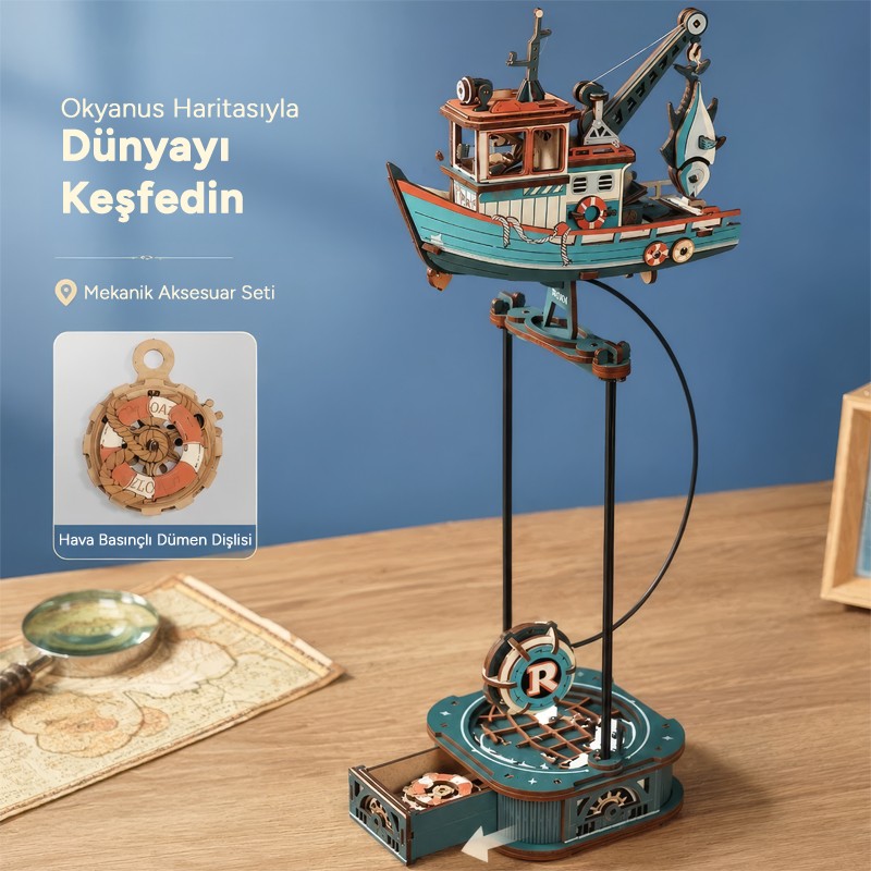 ROKR MCD08 Lucky Trawler 3D Wooden Puzzle
