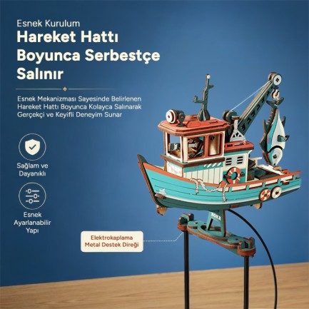 ROKR MCD08 Lucky Trawler 3D Wooden Puzzle - Thumbnail