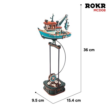 ROKR MCD08 Lucky Trawler 3D Wooden Puzzle - Thumbnail