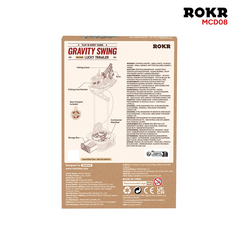 ROKR MCD08 Lucky Trawler 3D Wooden Puzzle
