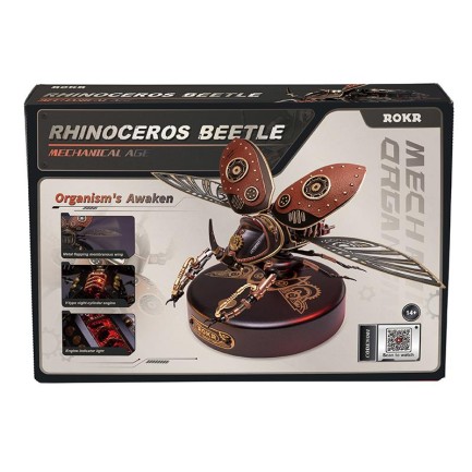 ROKR MI01 Rhinoceros Beetle DIY Mechanical 3D Puzzle - Thumbnail
