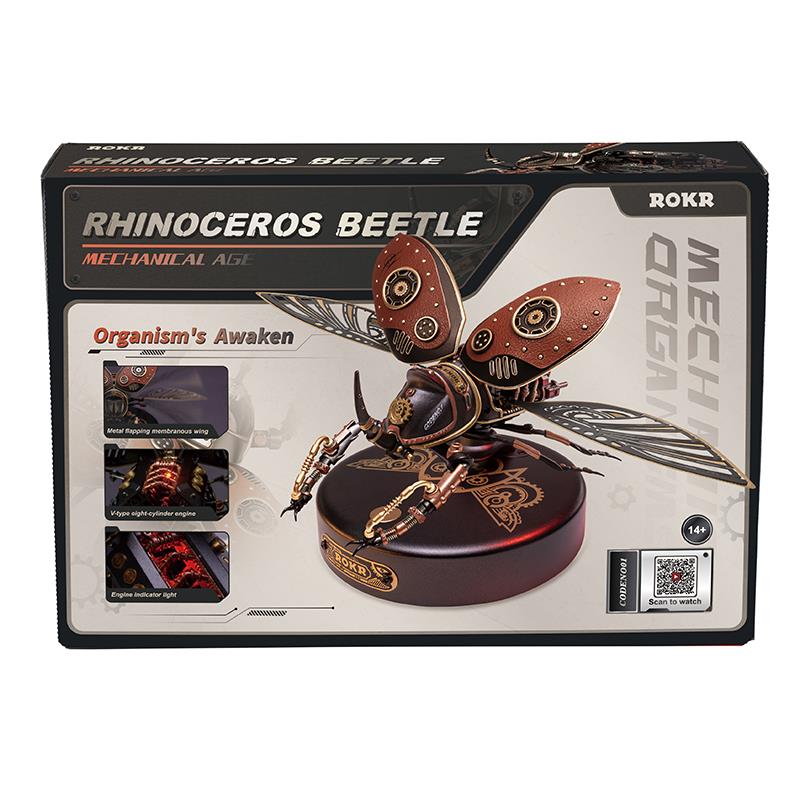 ROKR MI01 Rhinoceros Beetle DIY Mechanical 3D Puzzle