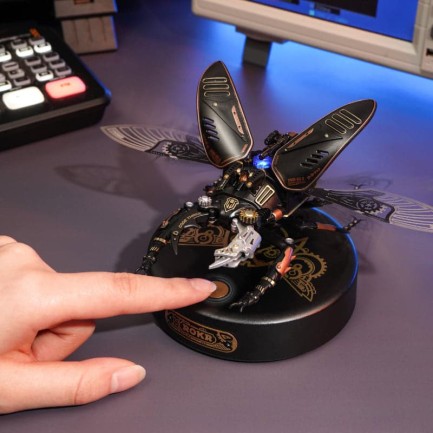 ROKR MI03 Stag Beetle DIY Mechanical 3D Puzzle Maket Model Seti 3D Model Kit Detaylı Dekoratif Hobi Seti Hareketli ve Işıklı - Thumbnail