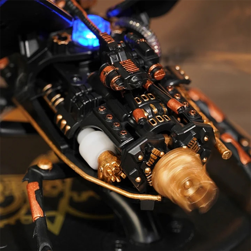 ROKR MI03 Stag Beetle DIY Mechanical 3D Puzzle Maket Model Seti 3D Model Kit Detaylı Dekoratif Hobi Seti Hareketli ve Işıklı