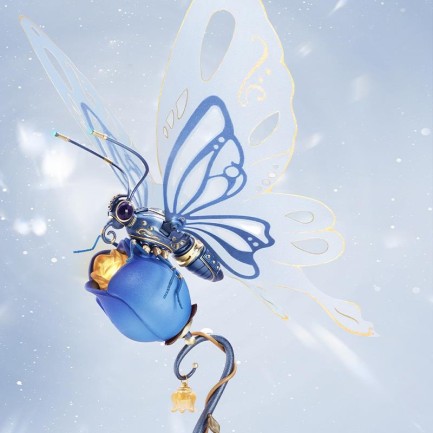 ROKR MI05B Butterfly Blue DIY Mechanical 3D Puzzle - Thumbnail