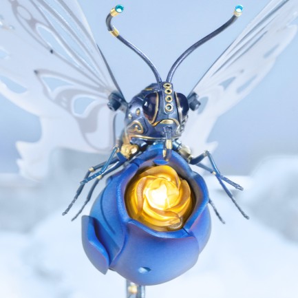 ROKR MI05B Butterfly Blue DIY Mechanical 3D Puzzle - Thumbnail