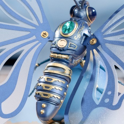 ROKR MI05B Butterfly Blue DIY Mechanical 3D Puzzle - Thumbnail