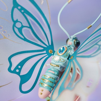 ROKR MI05P Butterfly Pink DIY Mechanical 3D Puzzle - Thumbnail