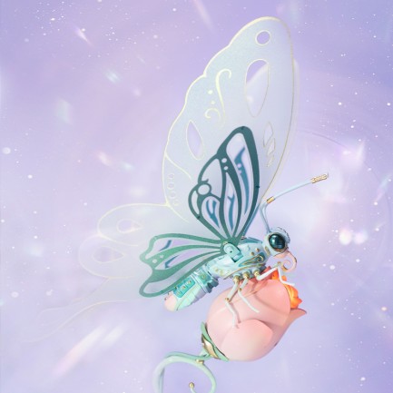 ROKR MI05P Butterfly Pink DIY Mechanical 3D Puzzle - Thumbnail