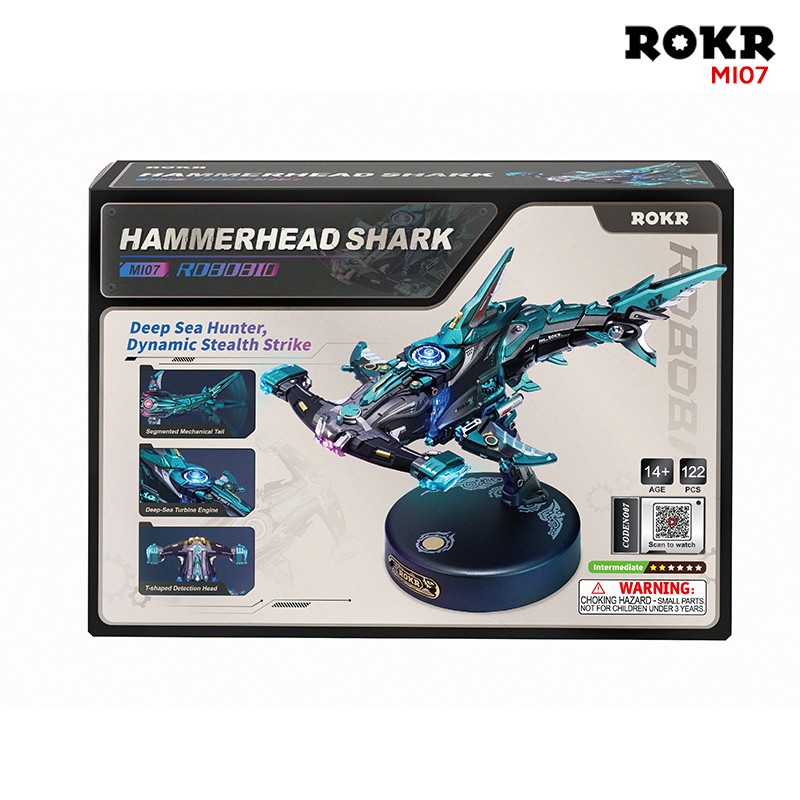 ROKR MI07 Hammerhead Shark 3D Wooden Puzzle