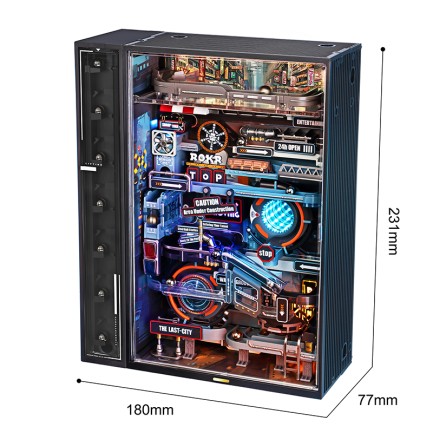 ROKR MR01S The Last City Marble Run DIY Mechanical 3D Puzzle Maket Model Seti 3D Model Kit Detaylı Dekoratif Hobi Seti Hareketli ve Işıklı - Thumbnail