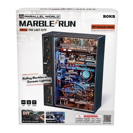 ROKR MR01S The Last City Marble Run DIY Mechanical 3D Puzzle Maket Model Seti 3D Model Kit Detaylı Dekoratif Hobi Seti Hareketli ve Işıklı - Thumbnail