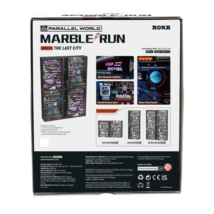 ROKR MR01S The Last City Marble Run DIY Mechanical 3D Puzzle Maket Model Seti 3D Model Kit Detaylı Dekoratif Hobi Seti Hareketli ve Işıklı - Thumbnail
