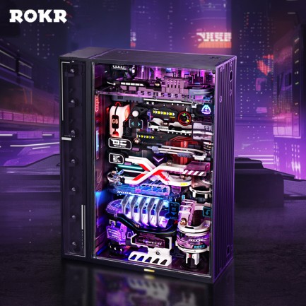 ROKR MR02S The Future City Marble Run DIY Mechanical 3D Puzzle Maket Model Seti 3D Model Kit Detaylı Dekoratif Hobi Seti Hareketli ve Işıklı - Thumbnail
