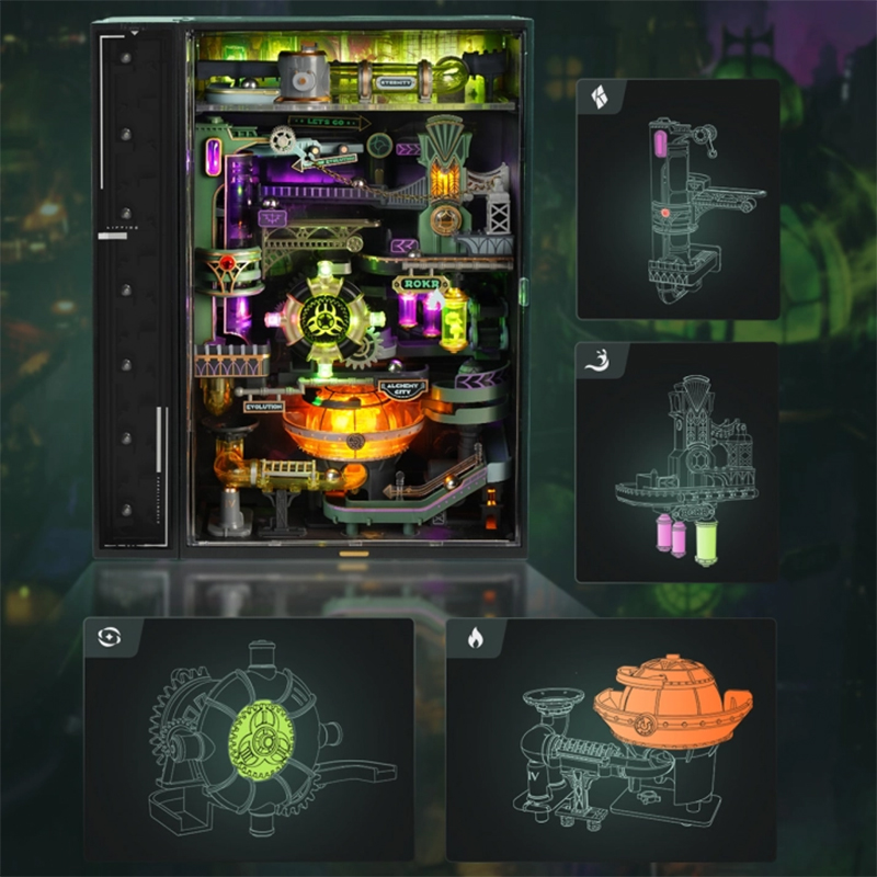 ROKR MR04S Alchemy City 3D Wooden Puzzle