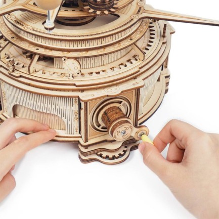 ROKR ST001 Mechanical Orrery DIY Mechanical 3D Puzzle Maket Model Seti 3D Model Kit Ahşap Maket Dekoratif Hobi Seti Hareketli - Thumbnail