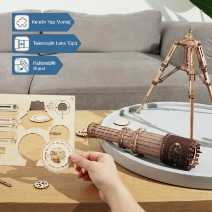 ROKR ST004 Monocular Telescope 3D Wooden Puzzle - Thumbnail