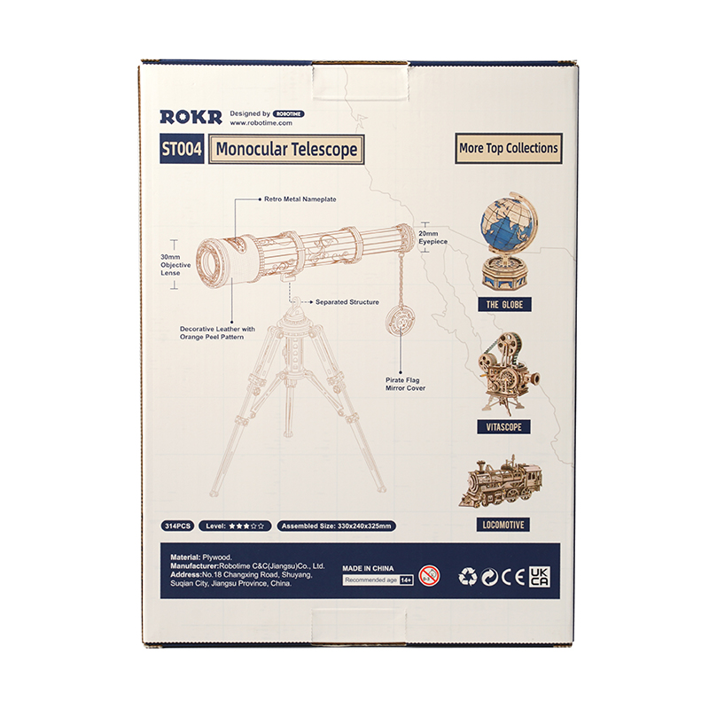 ROKR ST004 Monocular Telescope 3D Wooden Puzzle