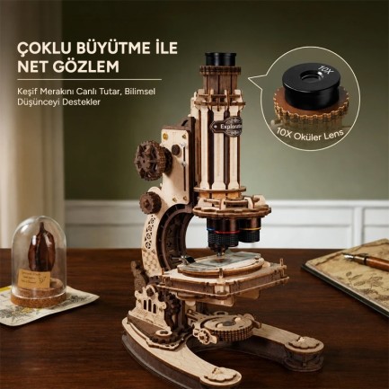 ROKR ST005 Microscope 3D Wooden Puzzle - Thumbnail
