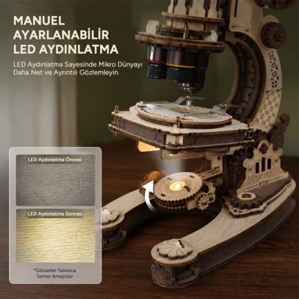 ROKR ST005 Microscope 3D Wooden Puzzle - Thumbnail
