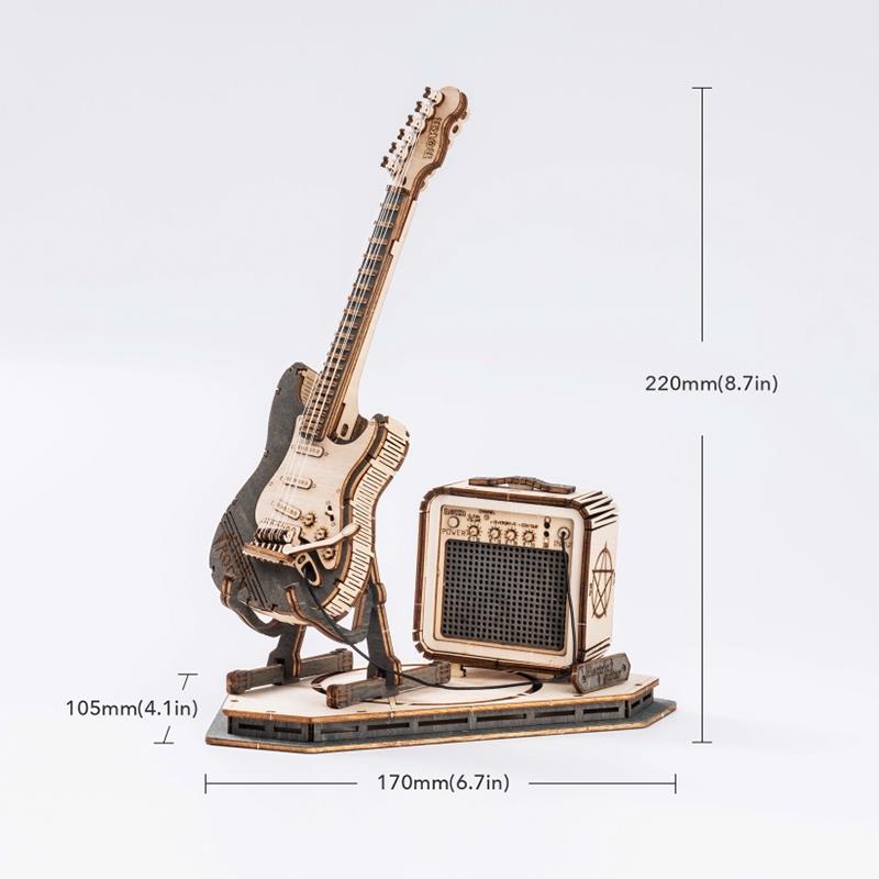 ROKR TG605K Electric Guitar 3D Wooden Puzzle