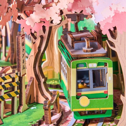Rolife AMT02 TV Görünümlü Müzik Kutusu (Sakura Dreamy Tour) DIY Minyatür Maket Model Seti Ahşap 3D Wooden Puzzle 3D Model Kit Detaylı Dekoratif Hobi Seti Ahşap Maket - Thumbnail