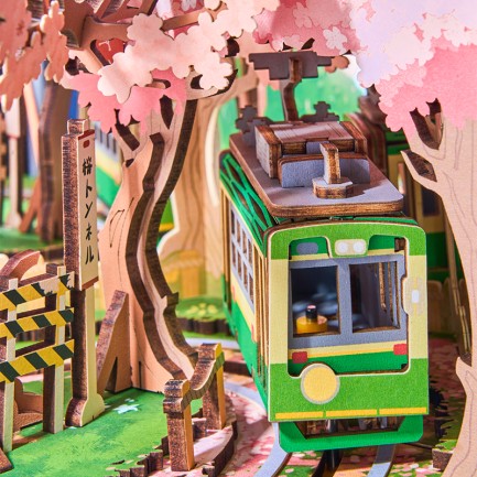 Rolife AMT02 TV Görünümlü Müzik Kutusu (Sakura Dreamy Tour) DIY Minyatür Maket Model Seti Ahşap 3D Wooden Puzzle 3D Model Kit Detaylı Dekoratif Hobi Seti Ahşap Maket - Thumbnail