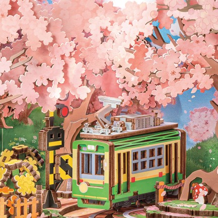 Rolife AMT02 TV Görünümlü Müzik Kutusu (Sakura Dreamy Tour) DIY Minyatür Maket Model Seti Ahşap 3D Wooden Puzzle 3D Model Kit Detaylı Dekoratif Hobi Seti Ahşap Maket - Thumbnail