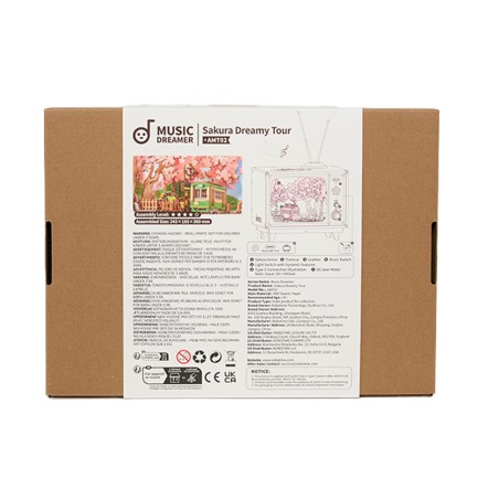 Rolife AMT02 TV Görünümlü Müzik Kutusu (Sakura Dreamy Tour) DIY Minyatür Maket Model Seti Ahşap 3D Wooden Puzzle 3D Model Kit Detaylı Dekoratif Hobi Seti Ahşap Maket - Thumbnail
