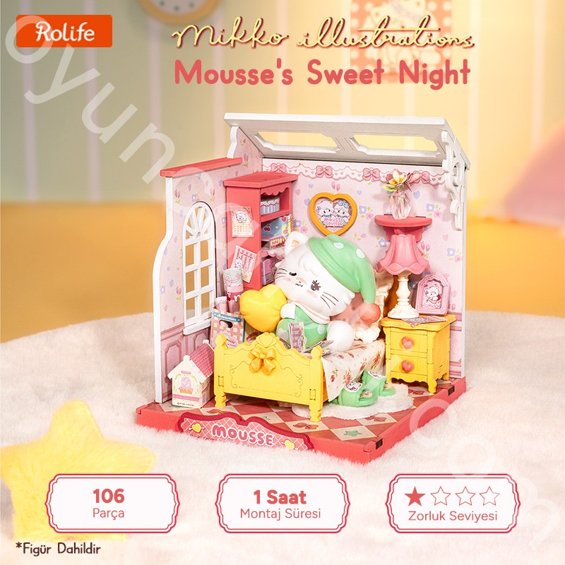Rolife DA006 Mousse's Sweet Night 3D Wooden Puzzle