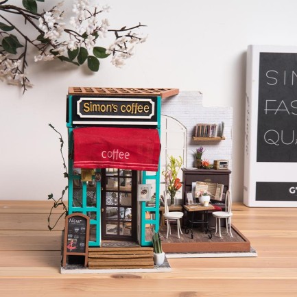 Rolife DG109 Simon's Coffee DIY Miniature House - Thumbnail