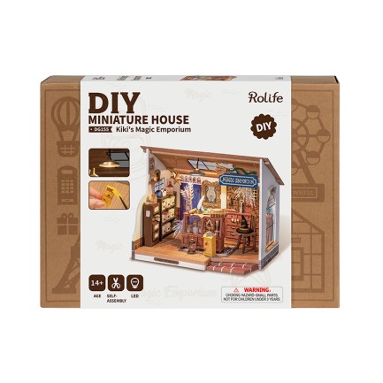 Rolife DG155 Kiki'nin Sihirli Dükkanı (Kiki's Magic Emporium) DIY Minyatür Model Seti Mini Dollhouse 3D Model Kit Detaylı Dekoratif Hobi Seti 3D Puzzle Tiny House - Thumbnail
