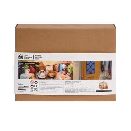 Rolife DG159 Rahat Mutfak (Cozy Kitchen) DIY Minyatür Maket Model Seti Mini Dollhouse 3D Model Kit Detaylı Dekoratif Hobi Seti 3D Puzzle Tiny House - Thumbnail