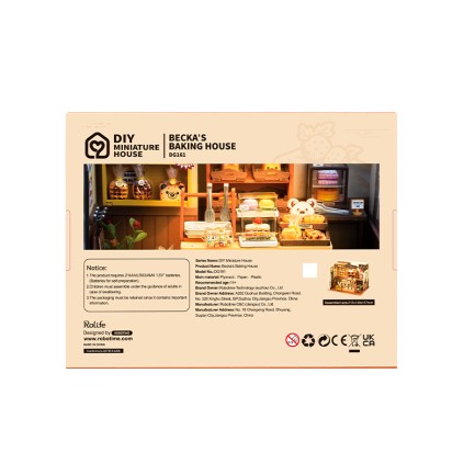 Rolife DG161 Becka'nın Fırını (Becka‘s Baking House) DIY Minyatür Maket Model Seti Mini Dollhouse 3D Model Kit Detaylı Dekoratif Hobi Seti 3D Puzzle Tiny House - Thumbnail