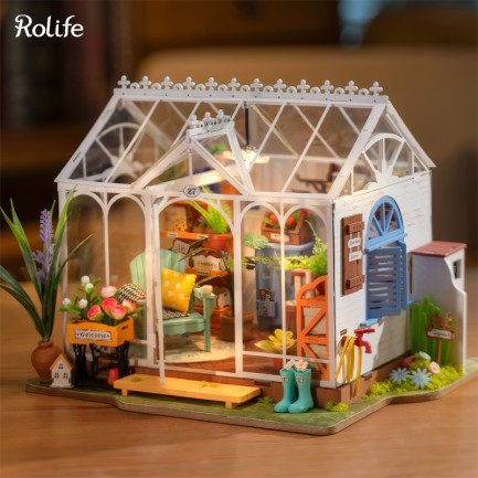 Rolife DG163 Rüya Gibi Bahçe Evi (Dreamy Garden House) DIY Minyatür Maket Model Seti Mini Dollhouse 3D Model Kit Detaylı Dekoratif Hobi Seti 3D Puzzle Tiny House - Thumbnail